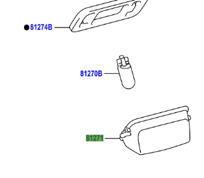 Toyota Yaris/Hybrid 2011-2014 Lens, License Plate Lamp