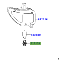 Toyota Rav4 2005-2012 Rear Fog Lamp, RH