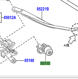 Toyota Prius 2015-2022 Motor Assy, Windshield Wiper