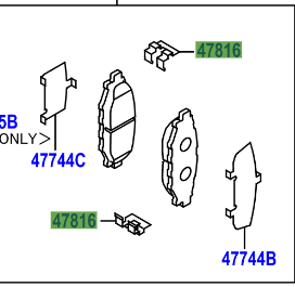 Toyota GT86 2012-2016 Plate, Pad Support Rear
