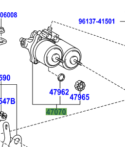 Toyota Prius 2009-2015 Pump Assy, Brake Booster