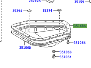 Toyota Yaris 2001-2005 Gasket, Automatic Transaxle Oil Pan