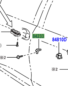 Toyota Yaris/Hybrid 2014-2020 Switch Assy, Courtesy Lamp For Front Door