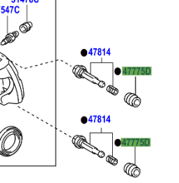 Toyota Urban Cruiser 2009-2016 Boot, Bush Dust For Rear Disc Brake