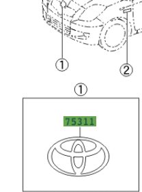 Toyota Yaris 2005-2011 Emblem, Radiator Grille