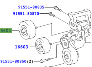 Toyota Hiace S.B.V 1995-2011 Pulley Sub-Assy, Idler, NO.2