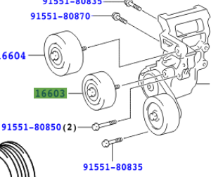 Toyota Hiace S.B.V 1995-2011 Pulley Sub-Assy, Idler, NO.1