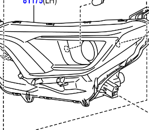 Toyota Rav4 2012-2019 Unit Assy, Headlamp, RH