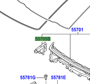 Toyota Yaris/Hybrid 2014-2020 Panel Sub-Assy, Cowl Top Side, RH
