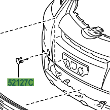 Toyota Urban Cruiser 2009-2016 Front Bumper Hole Cover