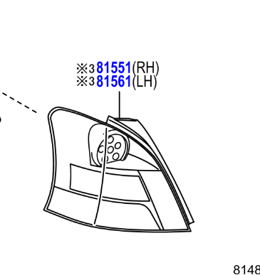Toyota Yaris 2005-2011 Rear Combination Lens RH
