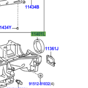 Toyota Avensis 1997-2003 Engine Rear Oil Seal