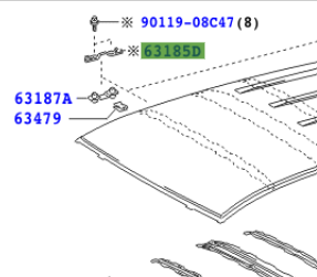 Toyota Rav4 2005-2012 Roof Rack, Front Bracket