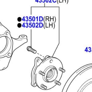 Toyota Auris/Hybrid 2012-2018 Hub Sub-Assy, Front Axle