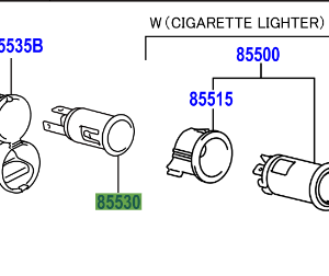 Toyota Yaris/Hybrid 2014-2020 Socket Assy, Power Outlet