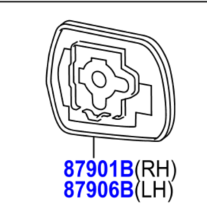 Toyota Land Cruiser 120 2002-2009 Wing Mirror Glass RH