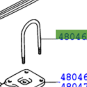 Toyota Hilux 1997-2005 Bolt, U For Rear Spring
