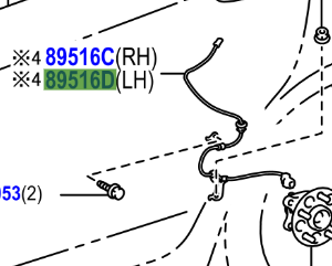 Toyota Yaris/Hybrid 2011-2014 Skid Control Sensor, LH
