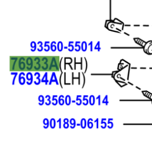 Toyota Alphard 2002-2008 Side Mudguard Bracket, RH