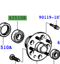 Toyota Hiace S.B.V 1995-2011 Bearing For Front Axle Inner