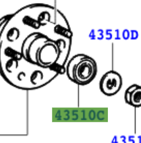 Toyota Hiace S.B.V 1995-2011 Bearing For Front Axle Outer