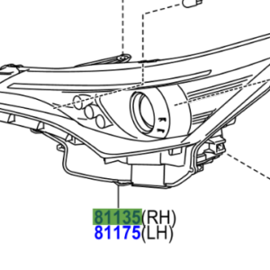Toyota Avensis 2008-2018 Headlamp-Halogen Unit Assy LH