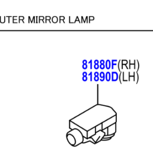 Toyota C-HR 2016- Lamp Assy For Outer Mirror, LH