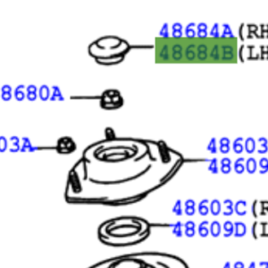 Toyota Rav4 2000-2005 Front Suspension Support Dust Cover LH