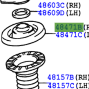Toyota Rav4 2000-2005 Front Coil Spring, Upper Seat RH