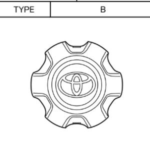 Toyota Land Cruiser 2017- Present Center Wheel Cap Type B