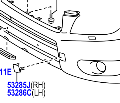 Toyota Rav4 2005-2012 LH Tow Cover