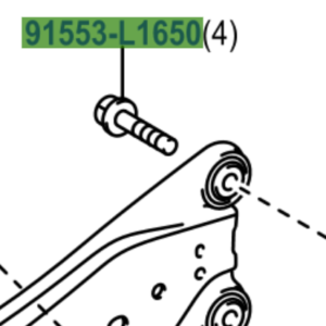 Toyota Rav4 2005-2012 Trailing Arm Rear Bolt Flange No.2