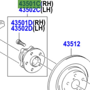 Toyota Verso 2009-2017 Front Axle Hub Sub-Assy