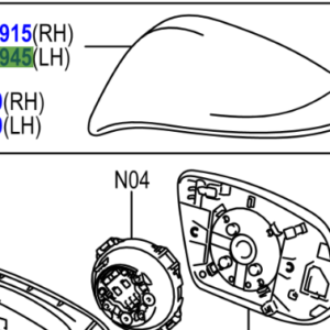 Toyota Rav4 2012-2019 Mirrror Cover In Blue LH