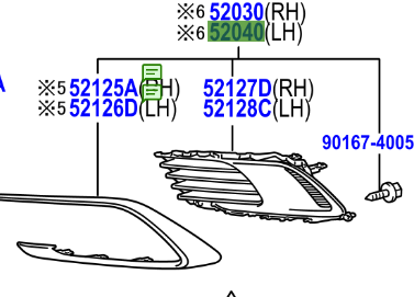 Toyota Auris/Hybrid 2012-2018 Front Bumper Hole Cover Assy LH