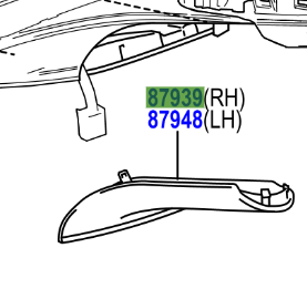 Toyota C-HR 2016- Outer Mirror Under Cover RH