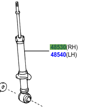 Toyota Wish 2009-2017 Rear Shock Absorber Assy