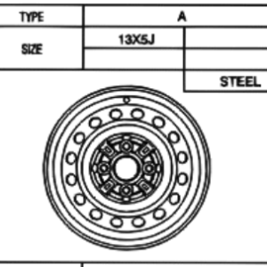 Toyota Yaris 2001-2005 Steel Wheel Type A