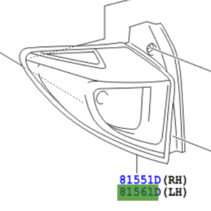 Toyota Verso 2010-2015 Rear Combination Lamp Lens & Body LH