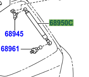 Toyota Yaris 2005-2011 Back Door Stay Assy RH