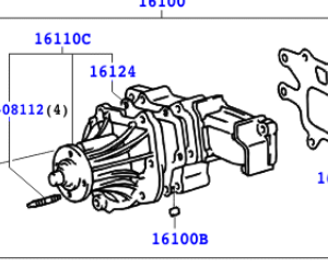 Toyota Hiace/Hiace S.B.V 1995-2011 Engine Water Pump Assy