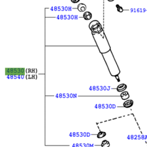 Toyota Hiace/Hiace S.B.V 1995-2011 Shock Absorber Rear