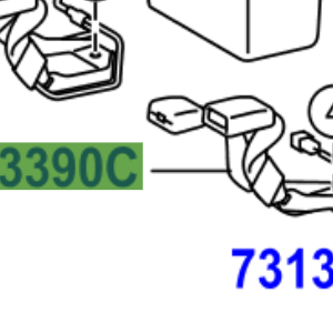 Toyota Hilux 2015-2020 Seat Belt Buckle Anchor Rear LH