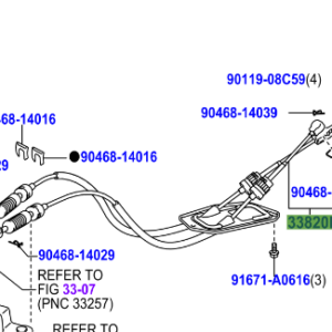 Toyota IQ 2008-2014 Transmission Control Cable Assy