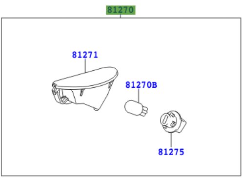 Toyota Aygo 2005-2014 License Plate Lamp Assy