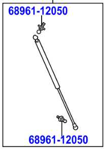 Toyota Land Cruiser 200 2007- Hood Support Assy LH