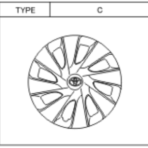 Toyota Aygo 2005-2014 Wheel Hub Cap Type C