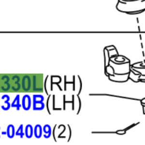 Toyota Land Cruiser 200 2007- Nut, Castle For Front Lower Ball Joint RH