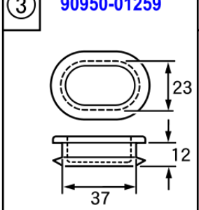 Toyota Yaris/Hybrid 2011-2014 No.3 Plug