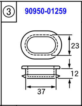 Toyota Yaris/Hybrid 2011-2014 No.3 Plug
